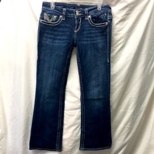 Vigoss faded wide leg baggy jeans ladies sz 7/8